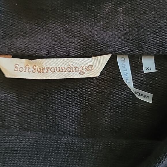 Soft Surroundings Black Mock Neck Pullover Sweatshirt  XL - Picture 5 of 7